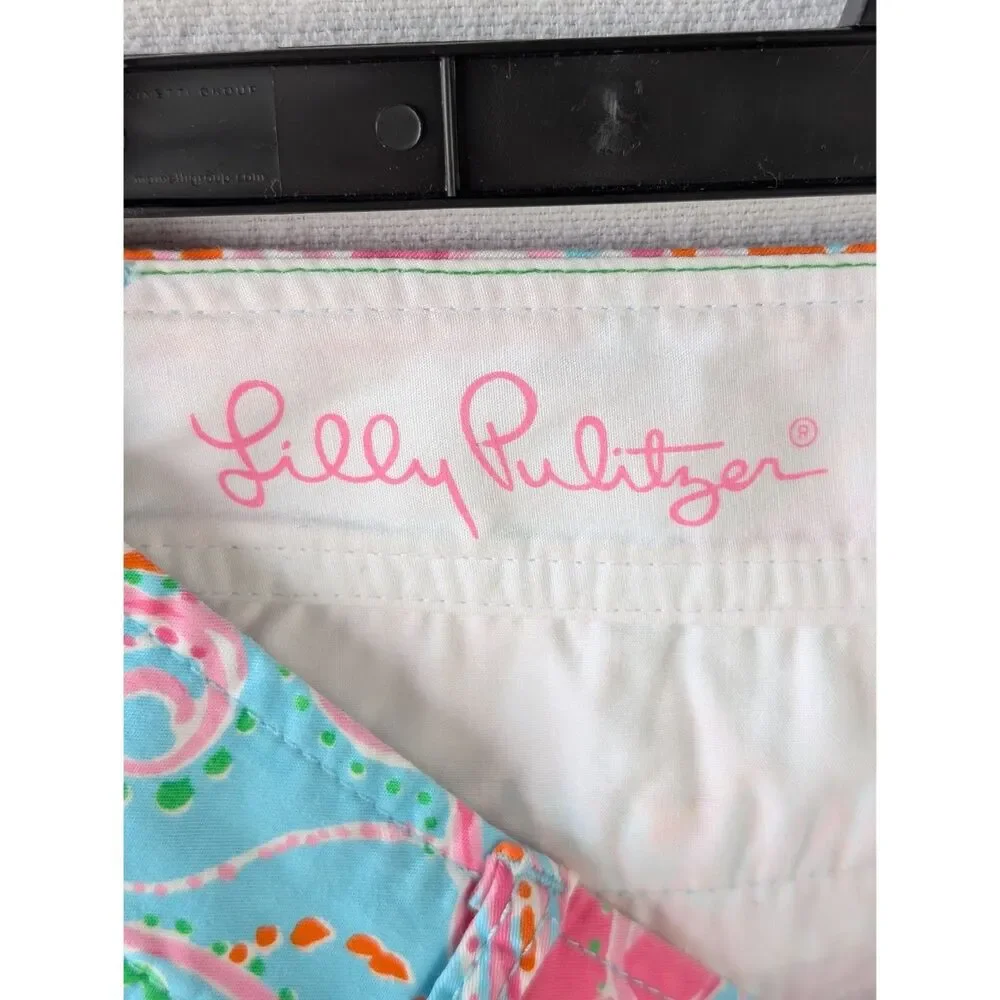 Lilly Pulitzer Walsh Short Jellyfish Design Pink and Blue Women's Size 4 - Picture 5 of 9